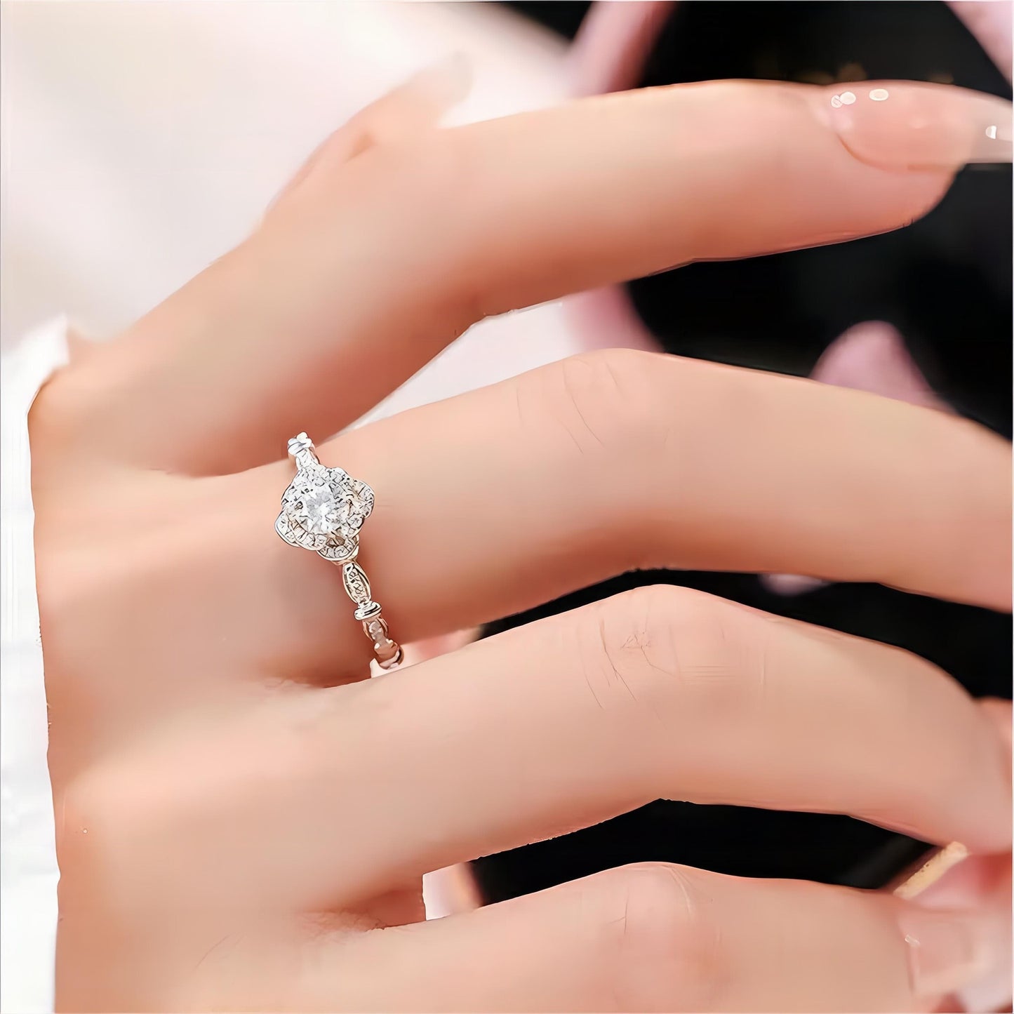 Silver Diamond Ring