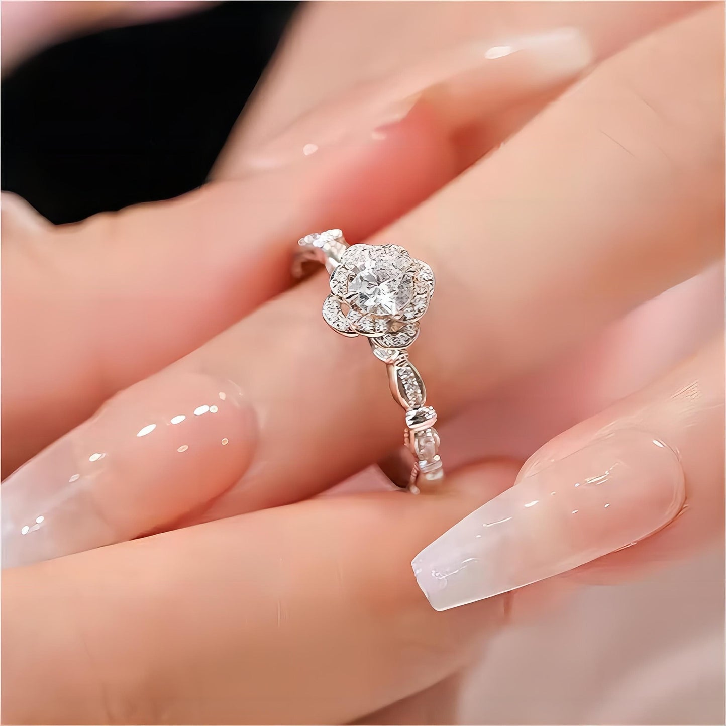 Silver Diamond Ring