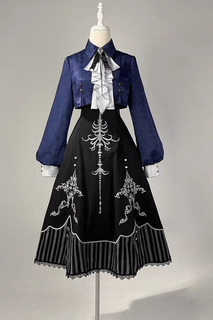 Vintage Elegant Lolita JSK Dress Set with Embroidery