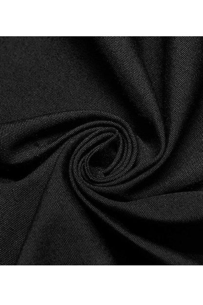 Ink Asymmetric Soft Shirt with Metallic Buckle Trim