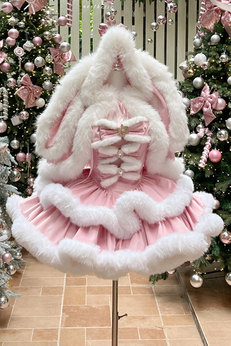 Blush Double-Layered Bow Princess Strapless Dress - Holiday