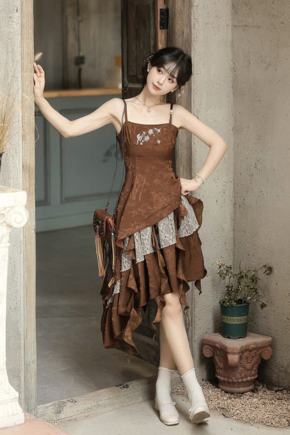Dune Traveler Asymmetric Punk Vintage Lolita Jumper Set