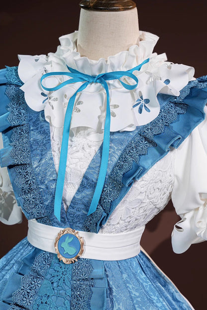 Alice in Dreams Cosplay Ruffle Cardigan Bowknot Lolita Dress Set