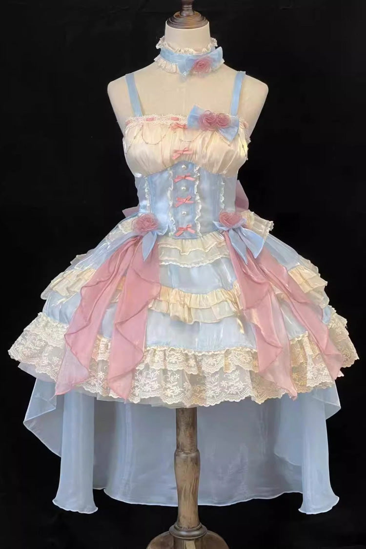 Heartbeat Ruffle Lace Sweet Princess Lolita Jumper Dress