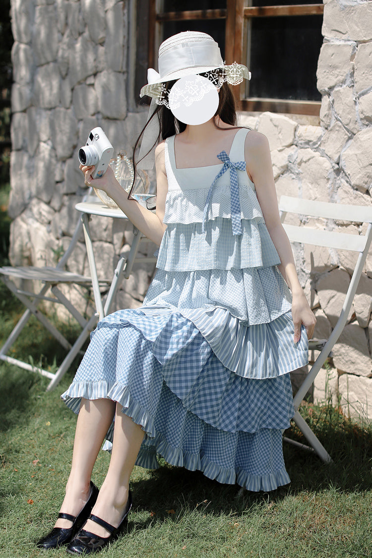 Go To The Beach Ruffle Print Holiday Sweet Lolita JSK