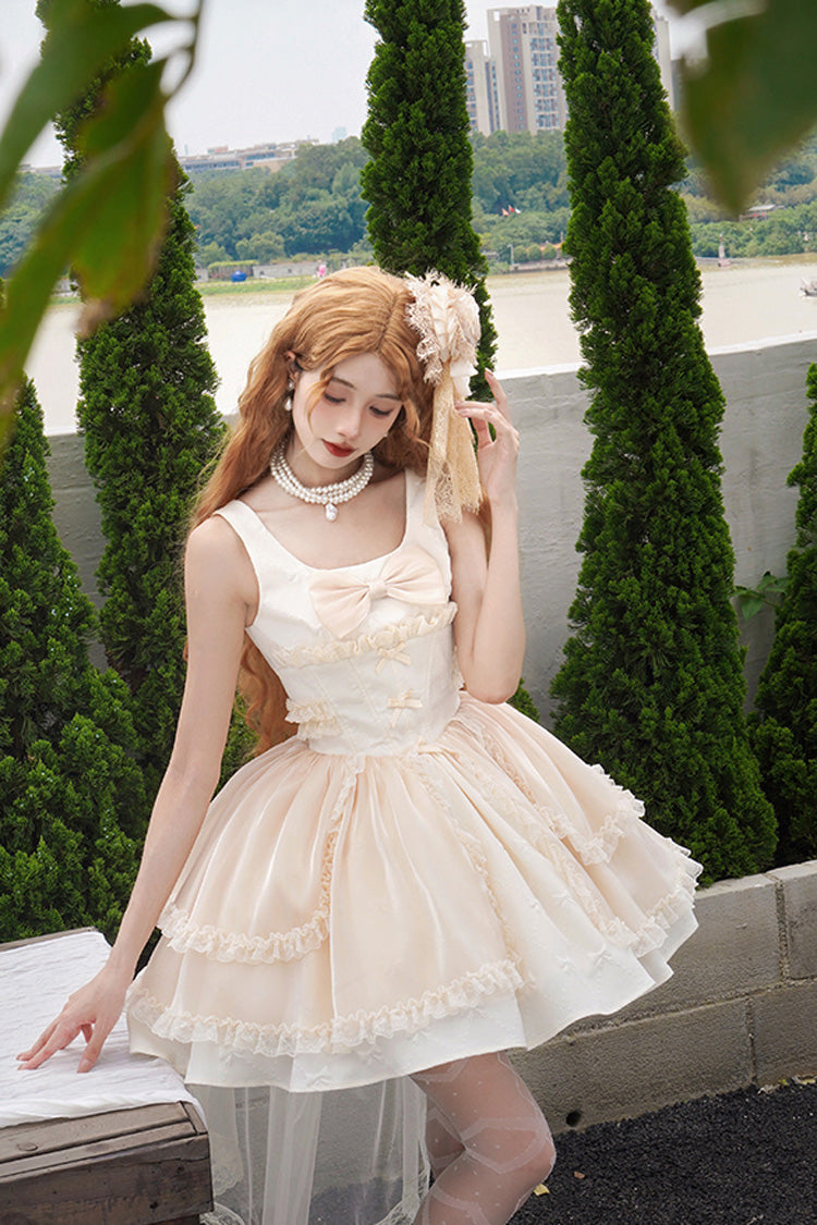 Bowknot Cardigan Sweet Elegant Princess Lolita JSK Dress in Moonlight Symphony