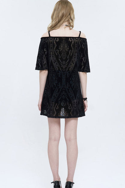 Front Long Back Slit Off-Shoulder Punk Dress for Women