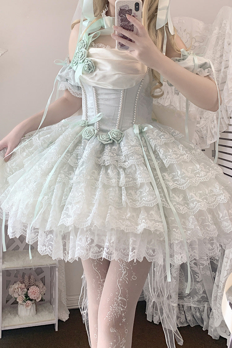 Mint Angel Sweetheart Multi-Layer Lace Ballet Princess Lolita Gown