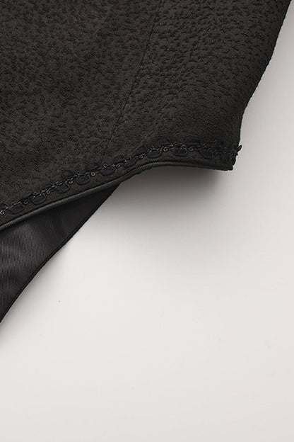 Vintage Prince Handsome Lolita Coat with Asymmetric Collar in Black