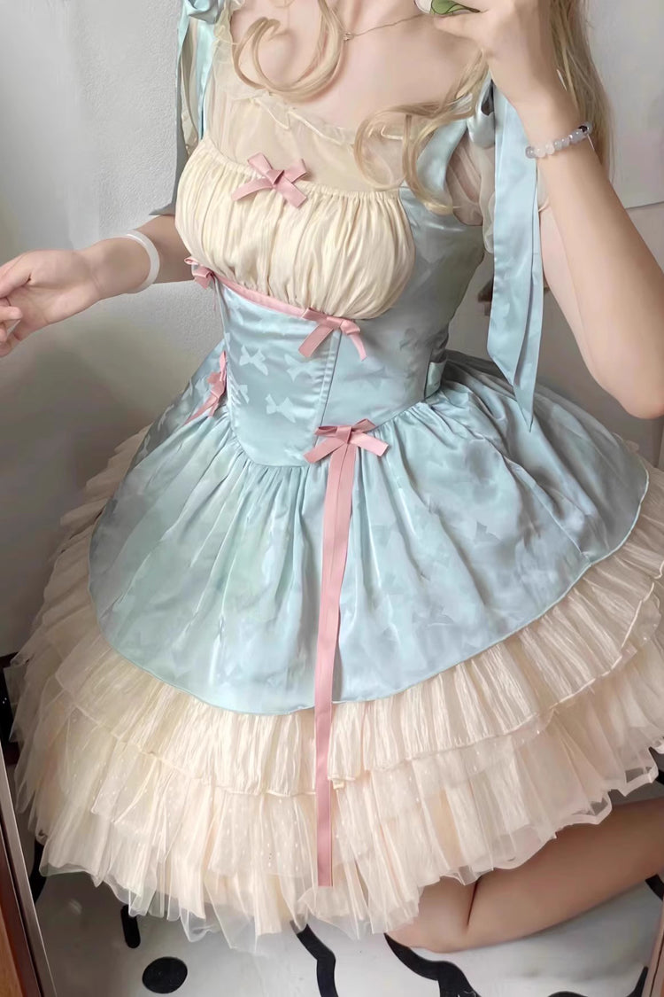 Mint Ribbon Ballet Multi-Tier Frilly Princess Lolita JSK
