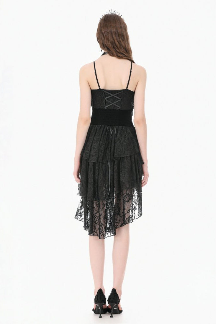 Royal Velvet Gothic Waist Cincher with Beaded Tassels
