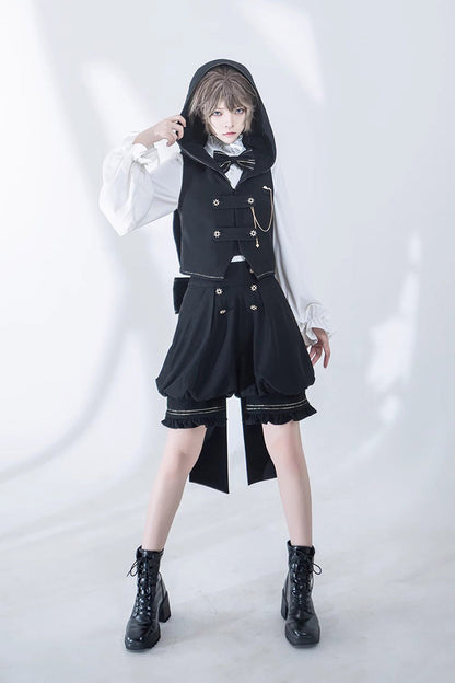 Ivory Anxious Rabbit Long-Sleeve Ouji Gothic Lolita Blouse