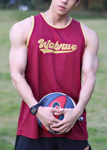 Cotton Apricot Letter Loose O Tank Neck Summer