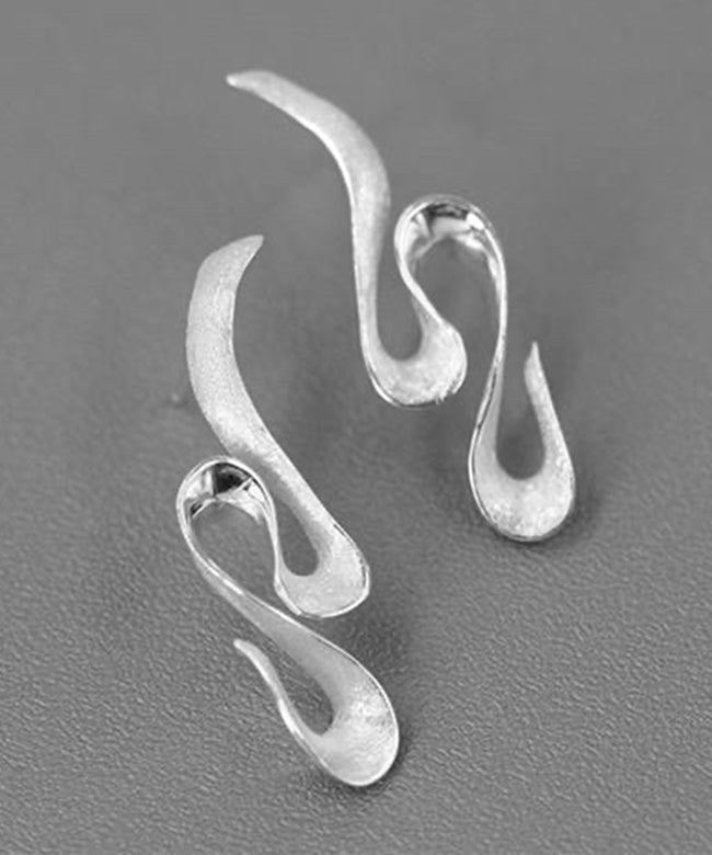 Art Gold Sterling Silver Drop Earrings PO018