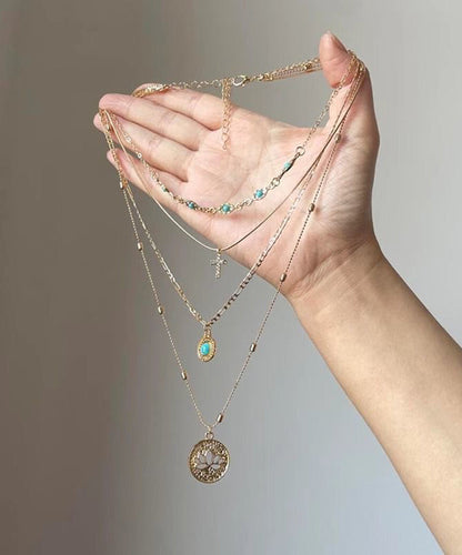 Sterling Layered Out Hollow Turquoise Overgild Silver Gold Art