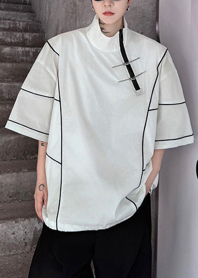 Sweatshirt Men White Zip Summer Up Art Cotton Drawstring