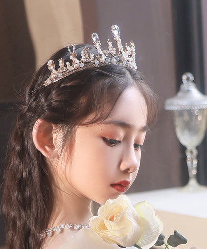 Beautiful Champagne Crystal Zircon Kids Crown IU038