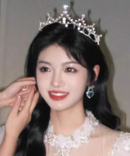 Out Alloy Zircon Hollow Crown Gold Beautiful