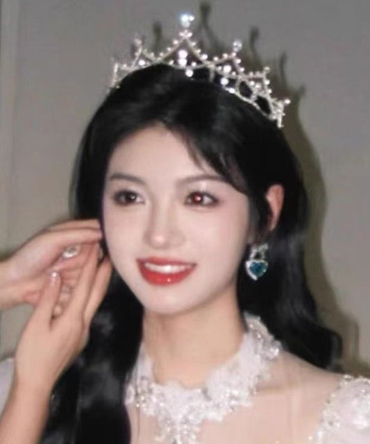 Out Alloy Zircon Hollow Crown Gold Beautiful