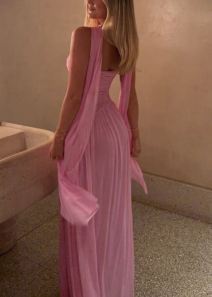 Dress Beautiful Pink Tulle Bustier Summer Strapless Evening Top