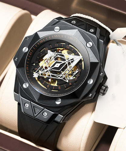 Leather Out Automatic Hollow Rose Machinery Fully Gold Beautiful