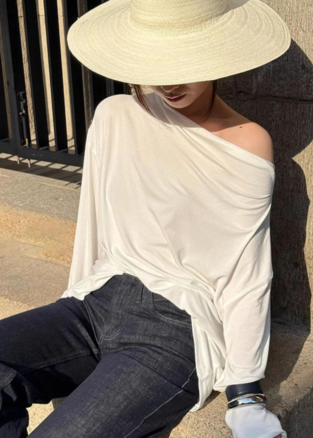 Tulle Patchwork Shirt Beautiful Top Summer Backless White