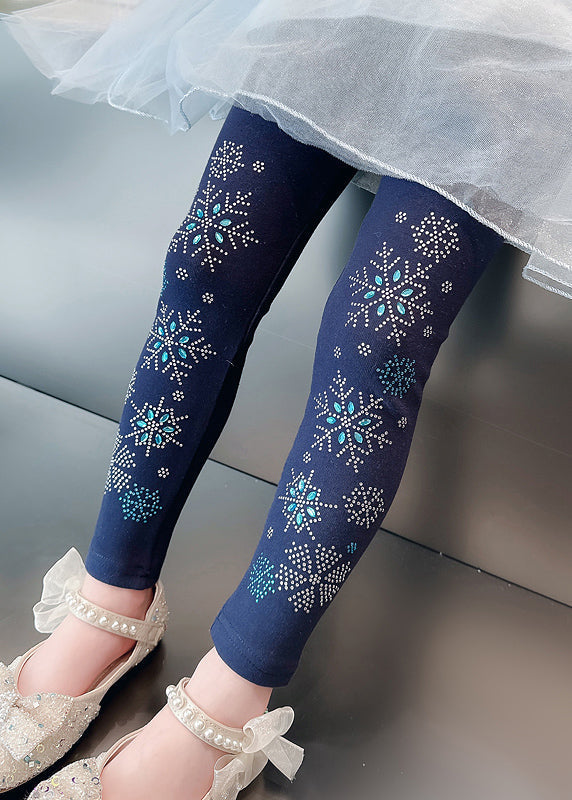 Beautiful White Nail Bead Sequins Girls Tights TV021