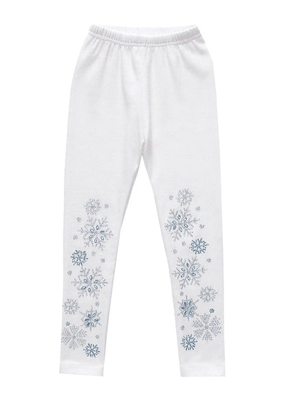 Beautiful White Nail Bead Sequins Girls Tights TV021