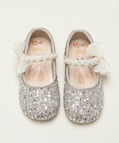 Shoes 2025 Beige Soft New Bottom Zircon Princess Girls'