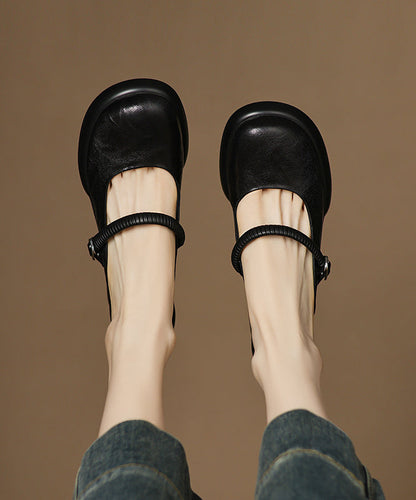 Simple Sheepskin Splicing Slide Sandals Chunky Blue