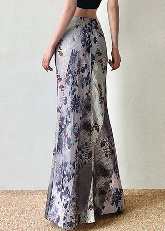 Skirts Waist Bohemian High Asymmetrical Print Patchwork Cotton