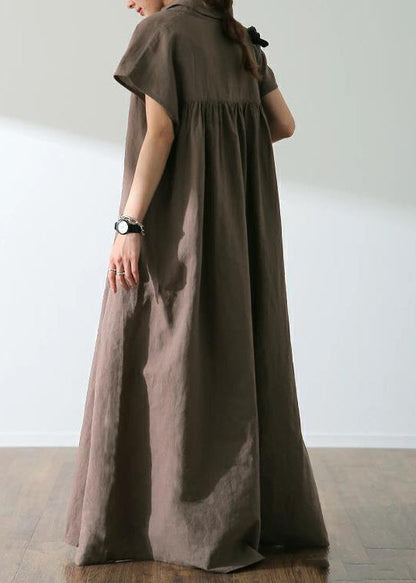 Dress Shirt Cotton Oversized Bohemian Summer Beige