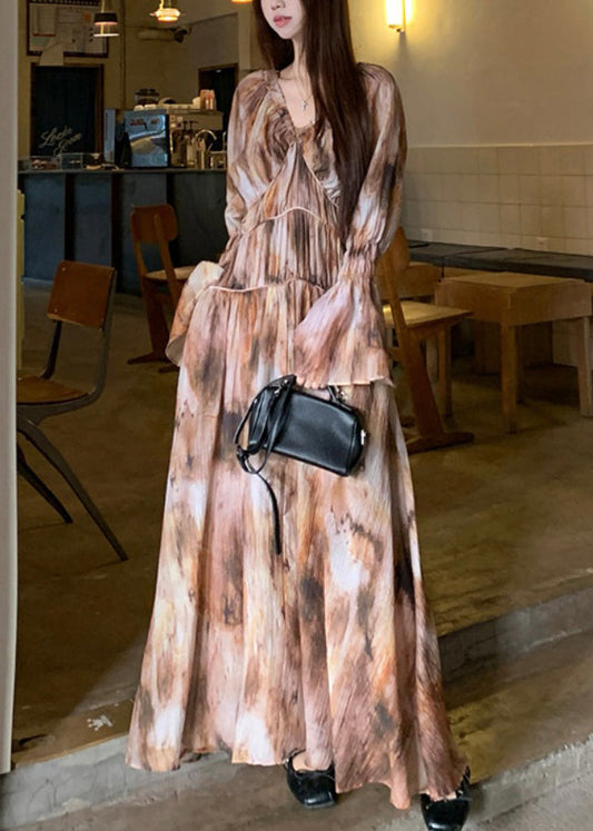 Dress Spaghetti Dye Tie Two Strap And Pieces Bohemian Long