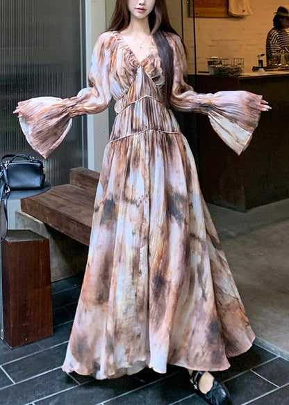 Dress Spaghetti Dye Tie Two Strap And Pieces Bohemian Long