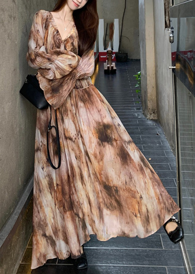 Dress Spaghetti Dye Tie Two Strap And Pieces Bohemian Long