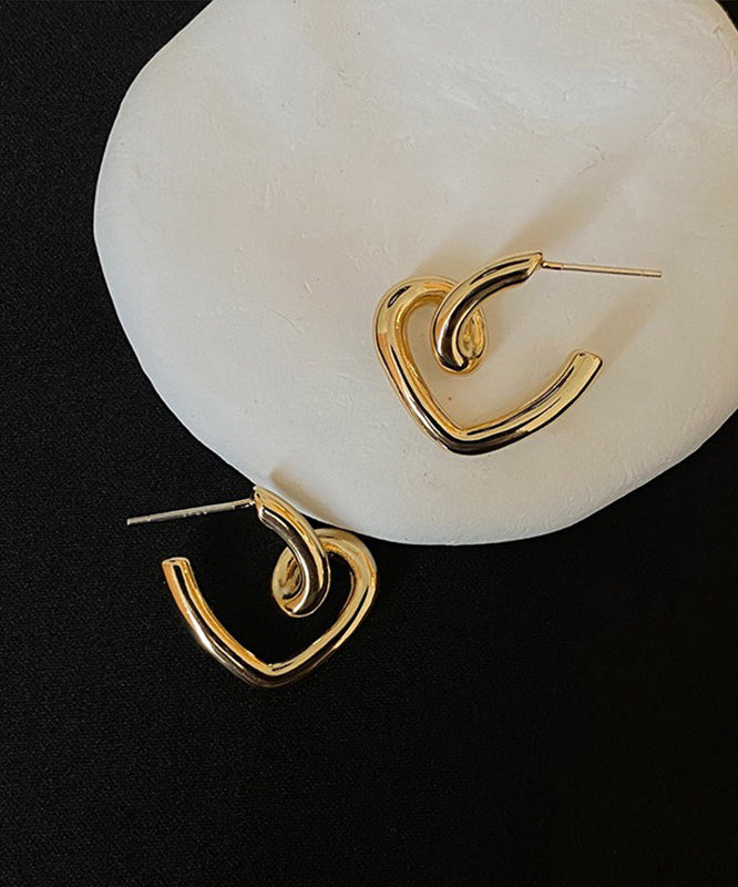 Alloy Gold Hoop Love Boho Earrings
