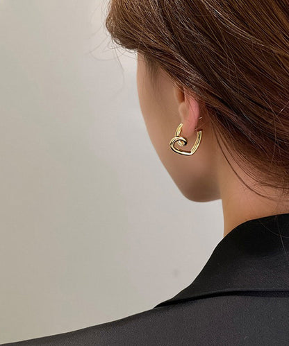 Alloy Gold Hoop Love Boho Earrings