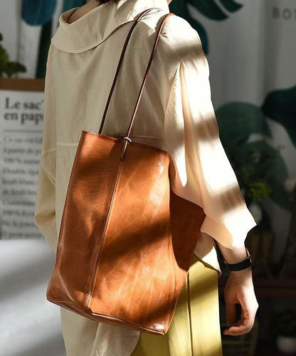 Large Green Bucket Bag Leather Capacity Boho