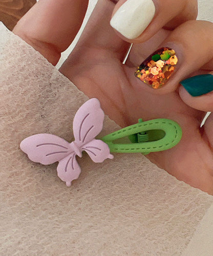 Floral Hairpin Light Green Boho Acrylic