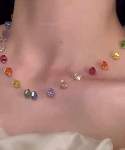 Necklace Glass Bead Boho Beads Rainbow Gratuated