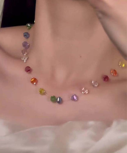 Necklace Glass Bead Boho Beads Rainbow Gratuated