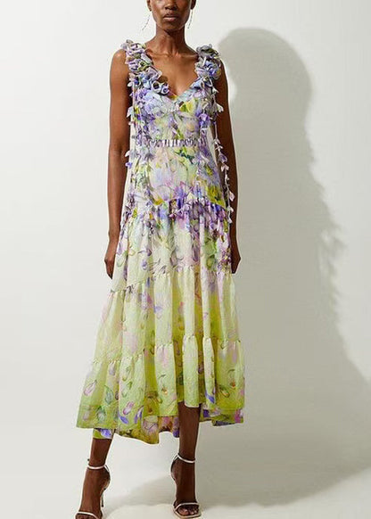 Set Lingerie Boho And Bodysuit Maxi V-Neck Print Skirts Patchwork