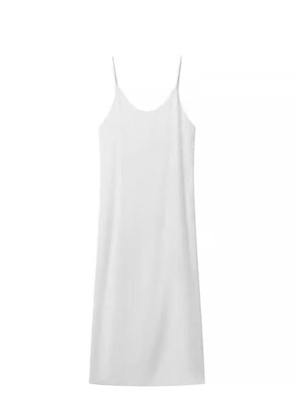 Beach Summer White Boho Cotton Dresses Backless Open Side