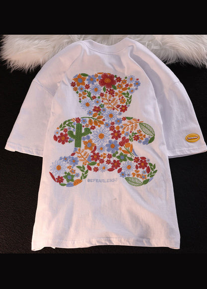 Boutique Black Men Shirt T O Summer Embroideried Cotton Neck