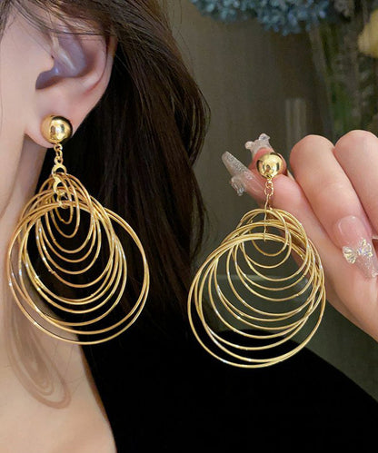 Boutique Black Stainless Steel Alloy Hollow Out Drop Earrings ZZ047