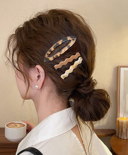 Three Combination Boutique Alloy Hairpin Sets Acrylic Blue