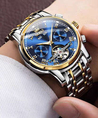 Alloy Blue Quartz Movement Boutique Waterproof Steel Stainless