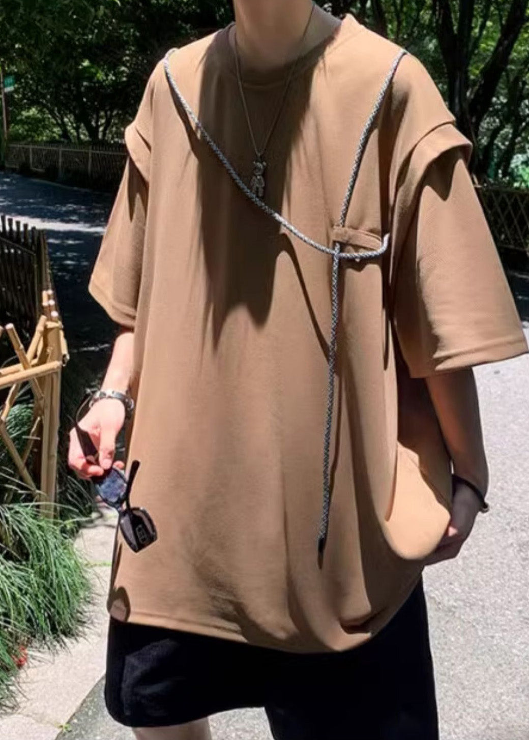 Summer Grunt Shirts Oversized Cotton Style Brown Men's Boutique