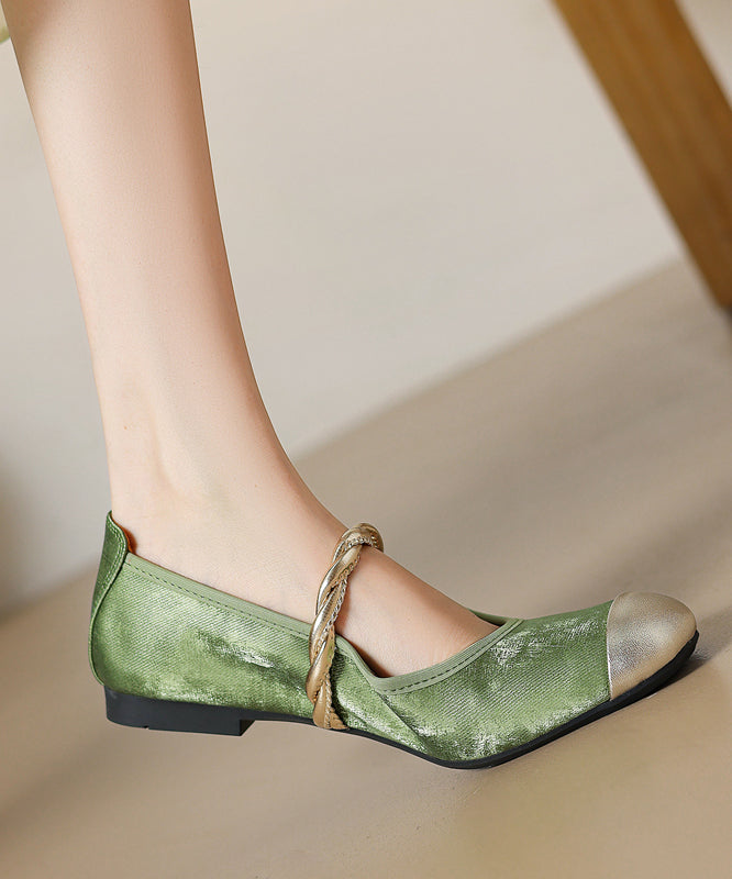 Apricot Cowhide Buckle Loafers Penny Strap Splicing Boutique