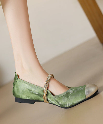 Apricot Cowhide Buckle Loafers Penny Strap Splicing Boutique